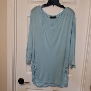 Made By Johnny Womens 3/4 Sleeve Drape Yoga Top